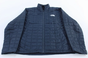 The North Face Embroidered Logo Navy Blue Puffer Jacket waiters