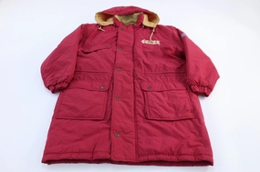 Pro Line San Francisco 49ers Football Puffer Parka Jacket Layered Insulation