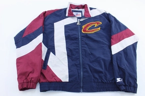 Fray Resistant Finish sports practice 90??s Cleveland Cavaliers Embroidered Starter Zip Up Jacket