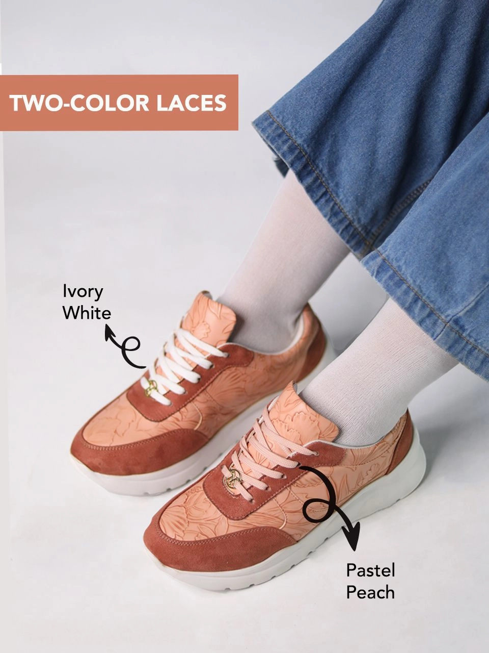 Lightweight TPU Frame Long Comfort Kerry Peach Sneakers