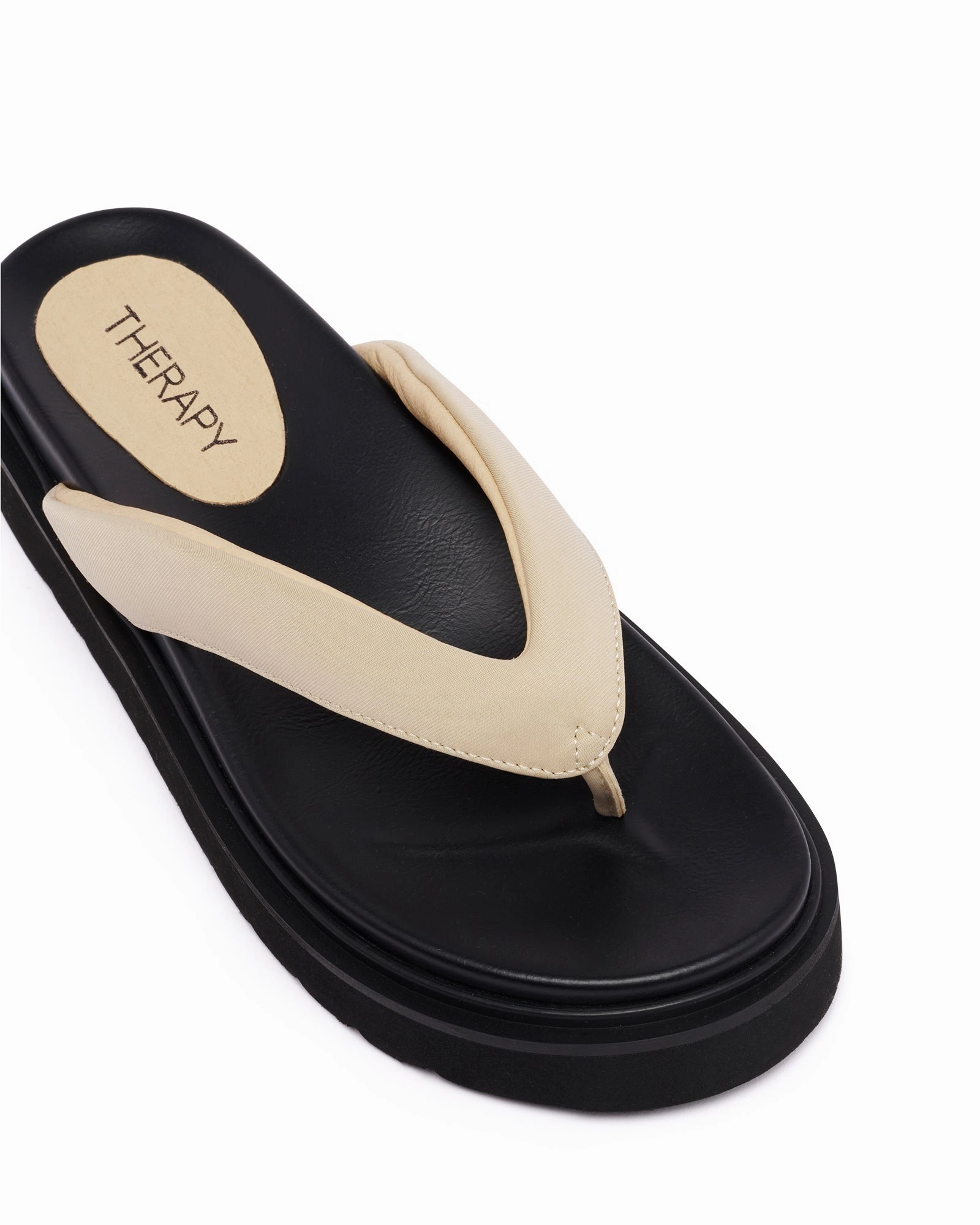 Relaxed Style Sandy Path Vacay Thong Sandal Bone Lycra