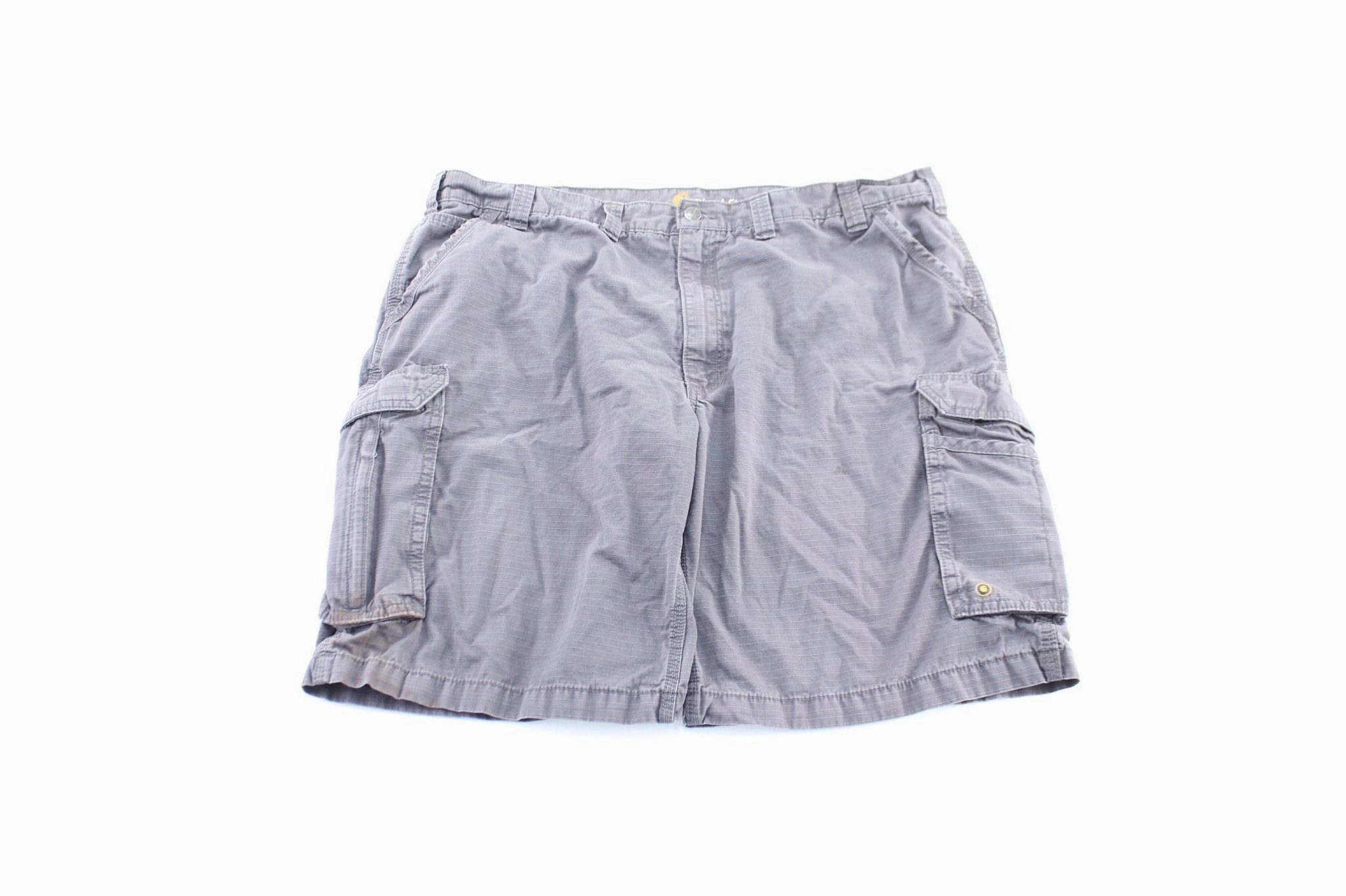 Carhartt Logo Patch Grey Cargo Shorts Comfy Texture