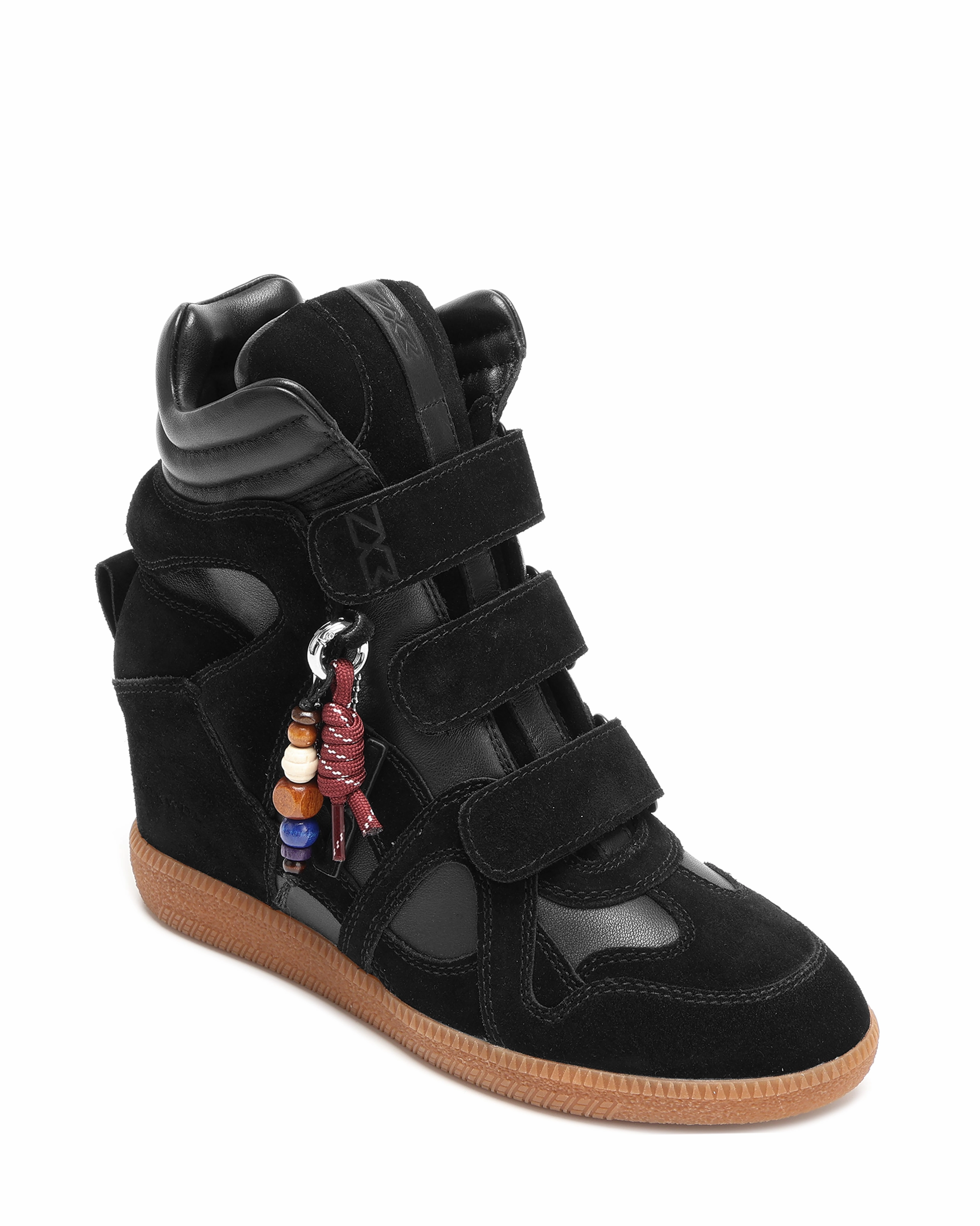 Demmi Black Leather/Suede Foot Support Quick design