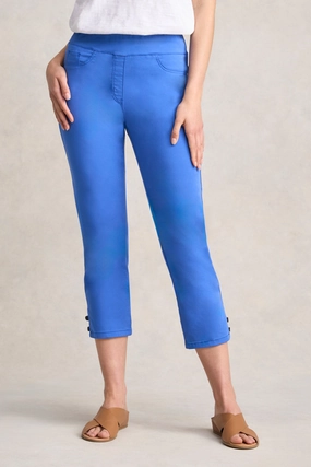 Relax Mode Slim Stretch Fit Bengajean? 3/4 Button Detail - Deep Blue