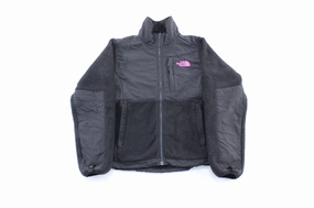 Chilly Wear Women's The North Face Embroidered Logo Black & Pink Zip Up Jacket