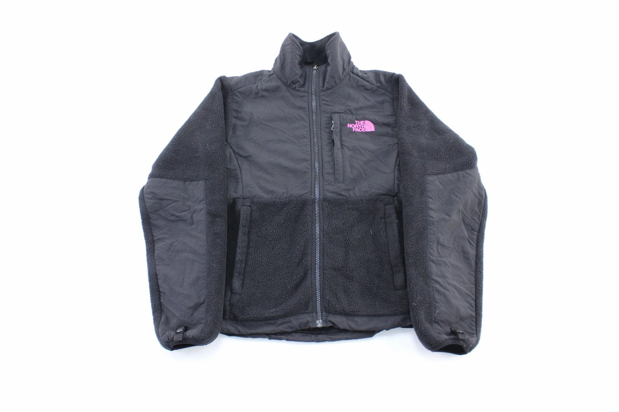 Chilly Wear Women's The North Face Embroidered Logo Black & Pink Zip Up Jacket