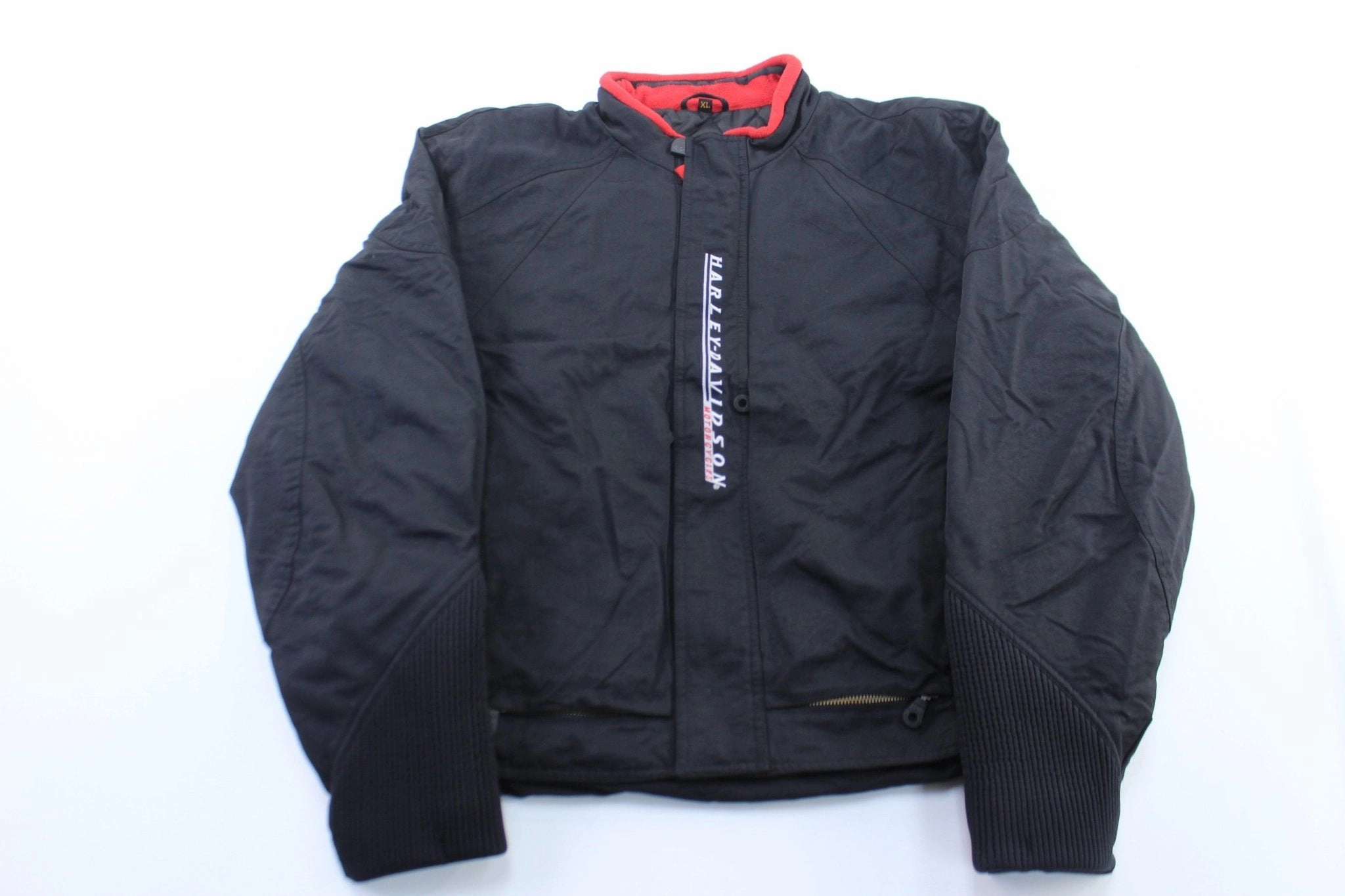 Morning Chill Harley Davidson Motorcycles Embroidered Black Zip Up Jacket