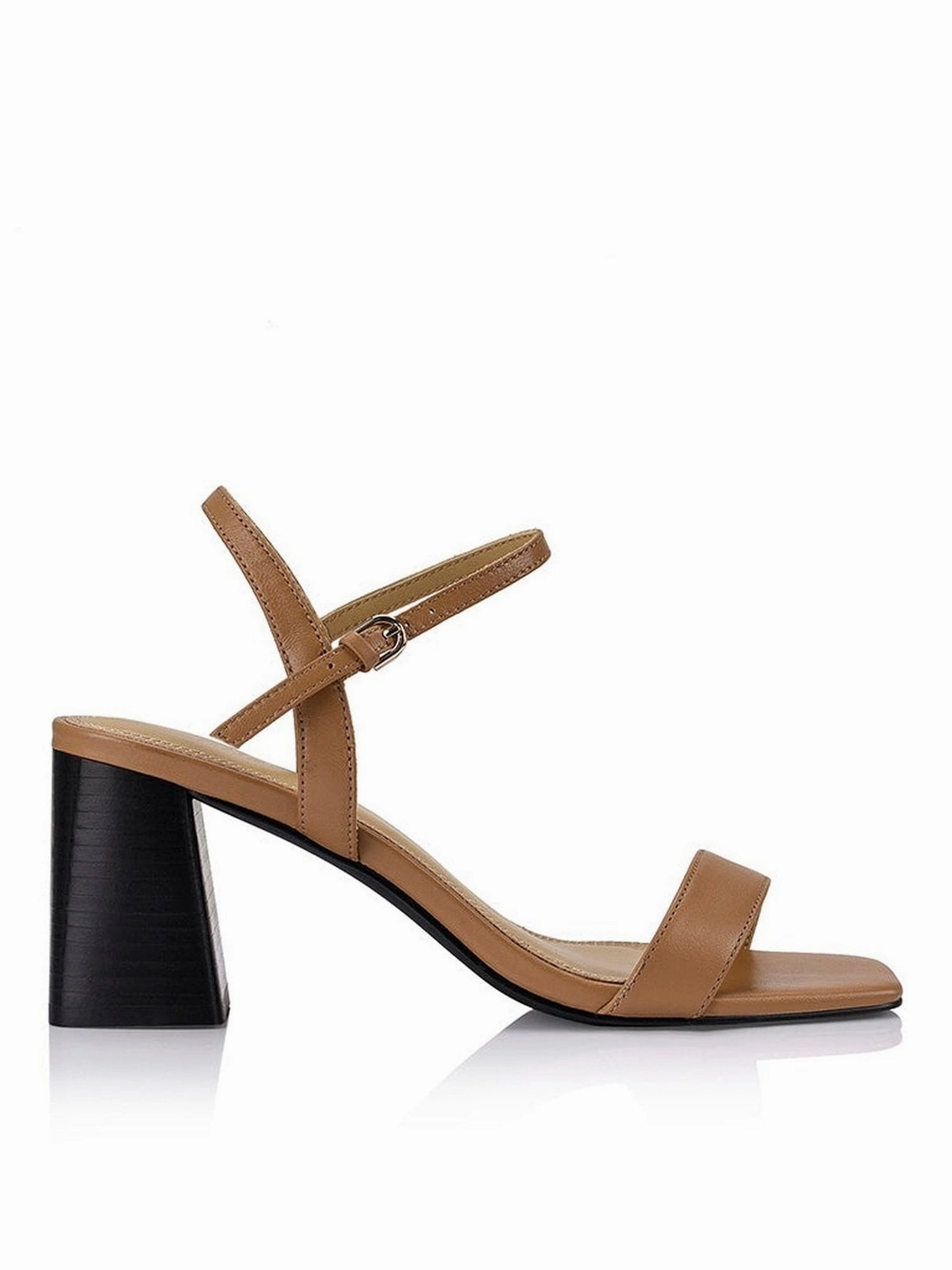 Fit Walk Pick Up Steele Heeled Sandals - Soft Tan Leather