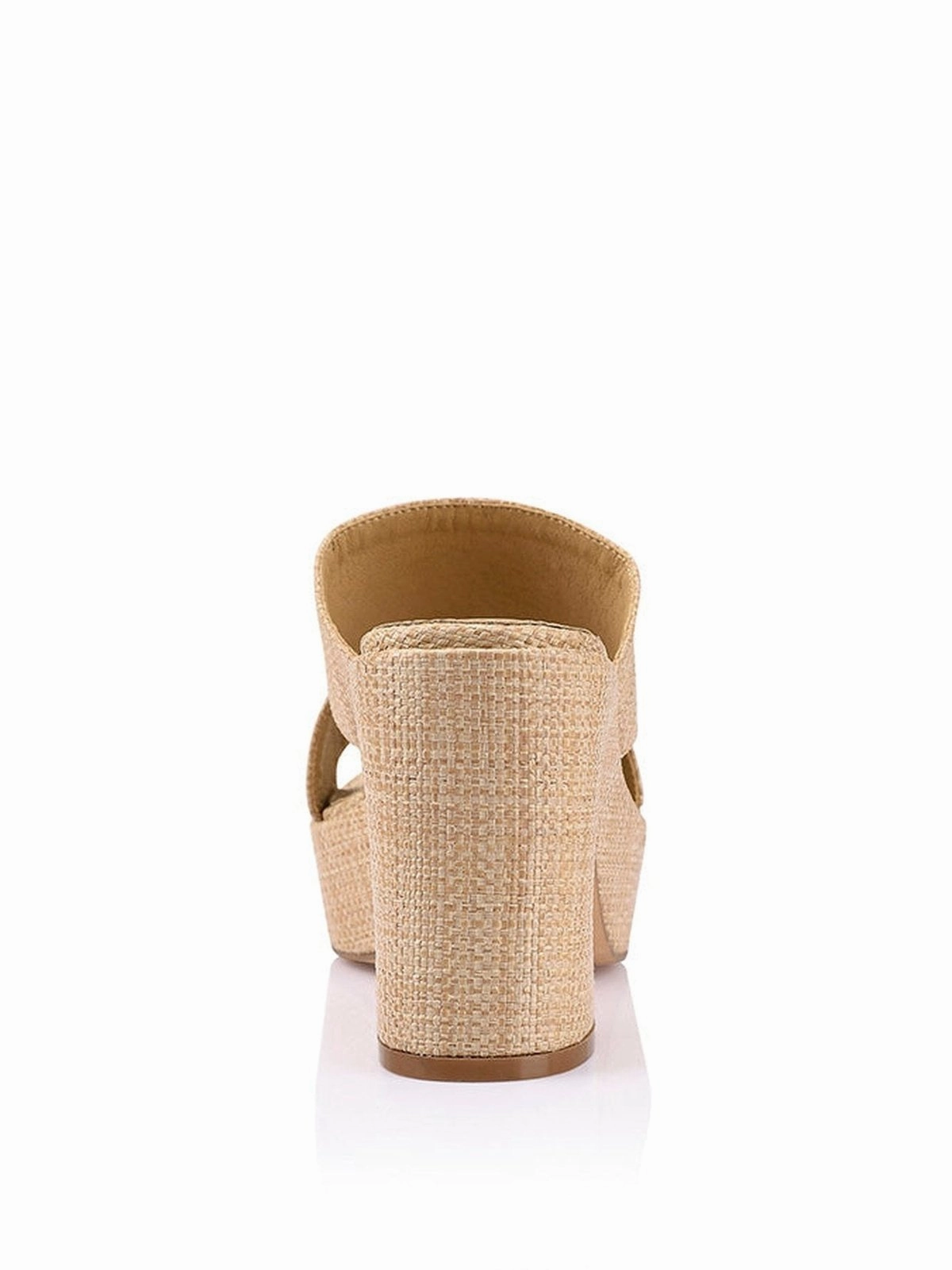 Milky Platform Sandals - Natural Raffia First Step Italian Glam