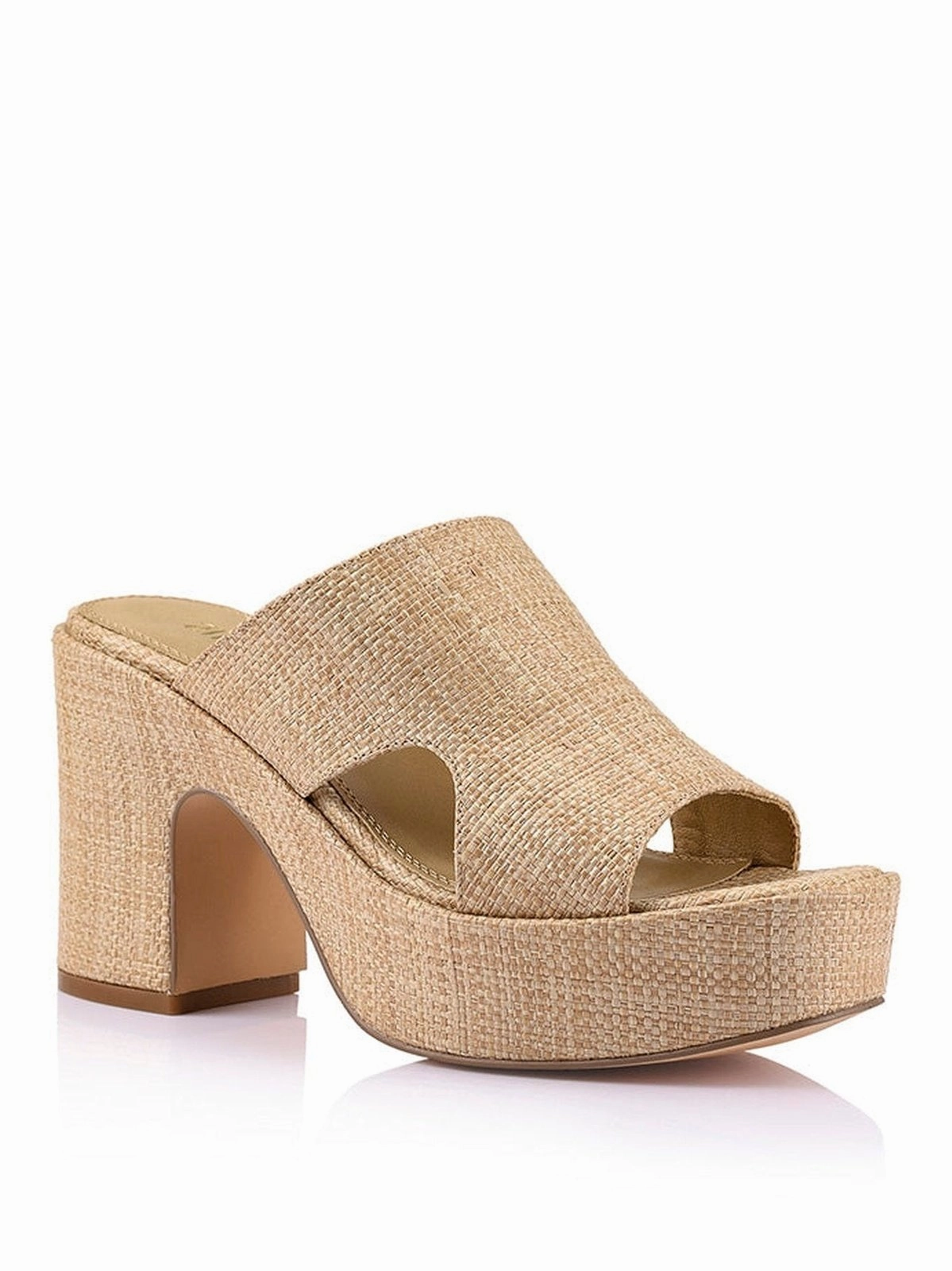 Milky Platform Sandals - Natural Raffia Move Free