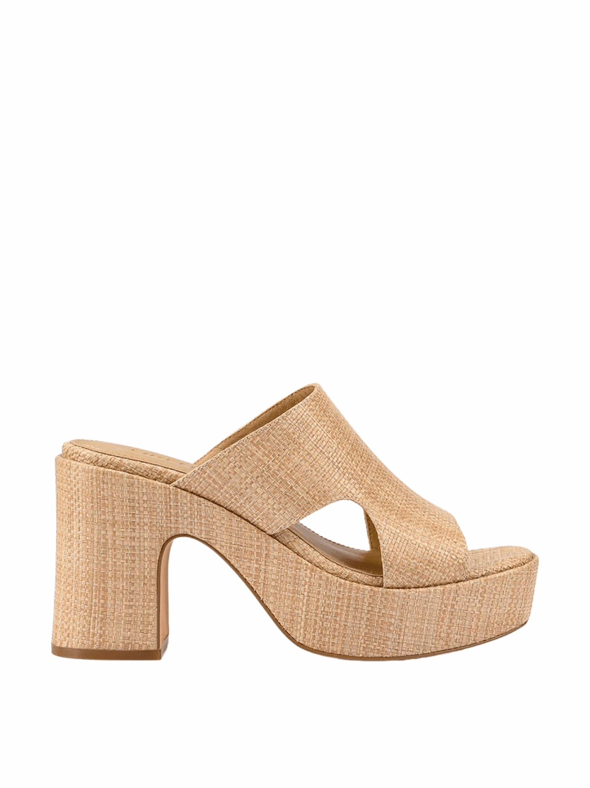 Short Trip Milky Platform Sandals - Natural Raffia