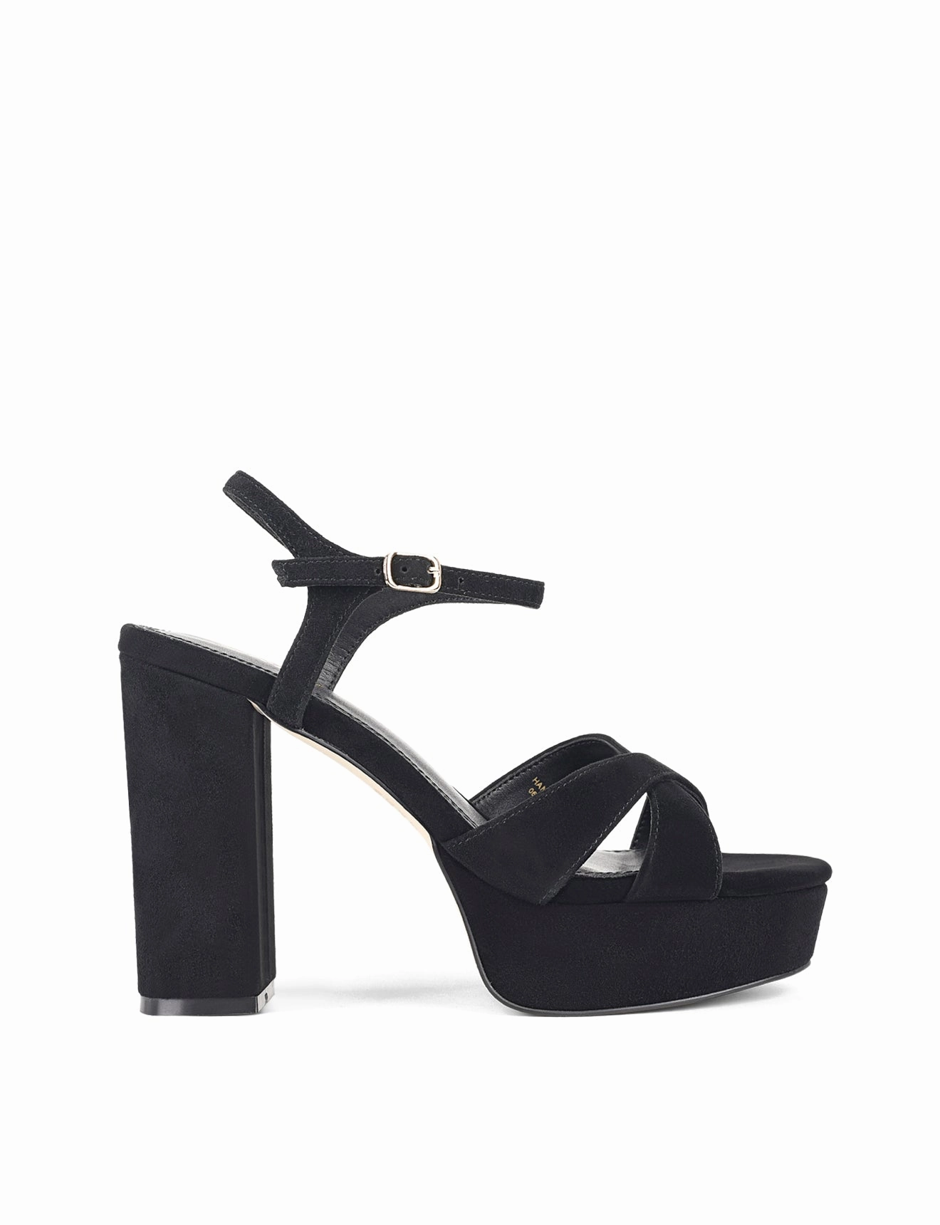Hannah Platform Sandals - Black Suede Quiet Night