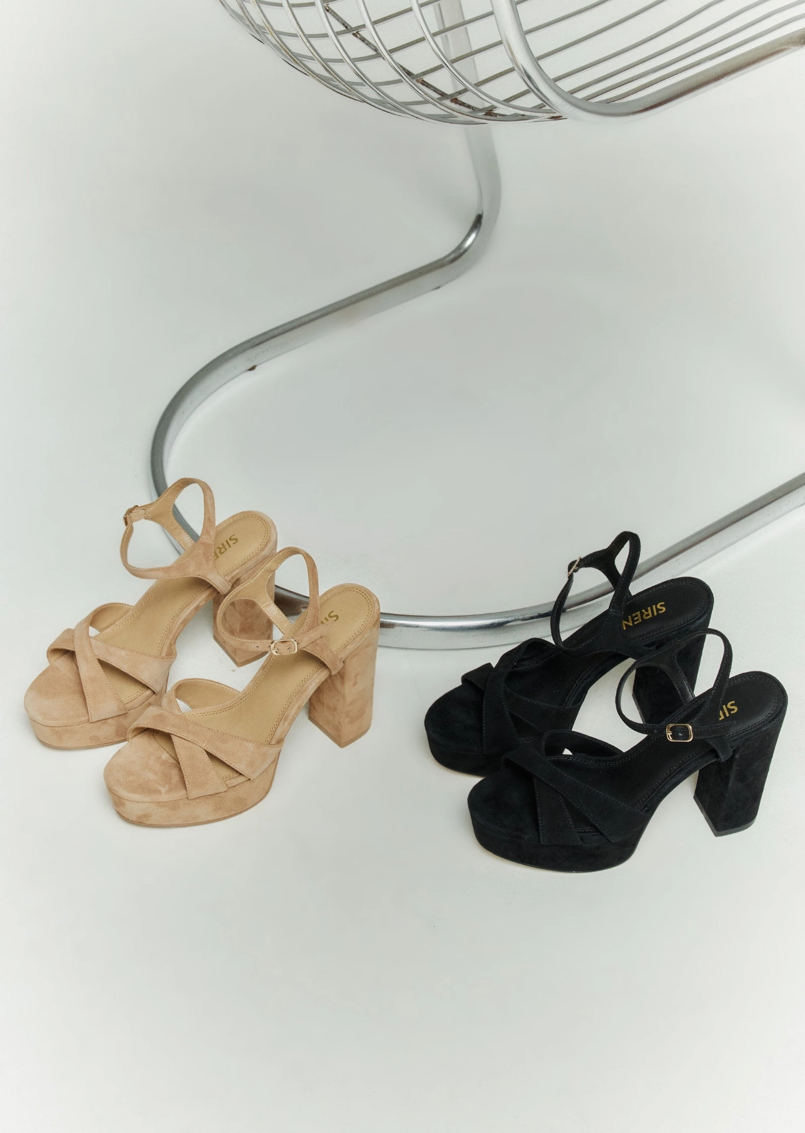 All Walk Party Pair Hannah Platform Sandals - Black Suede