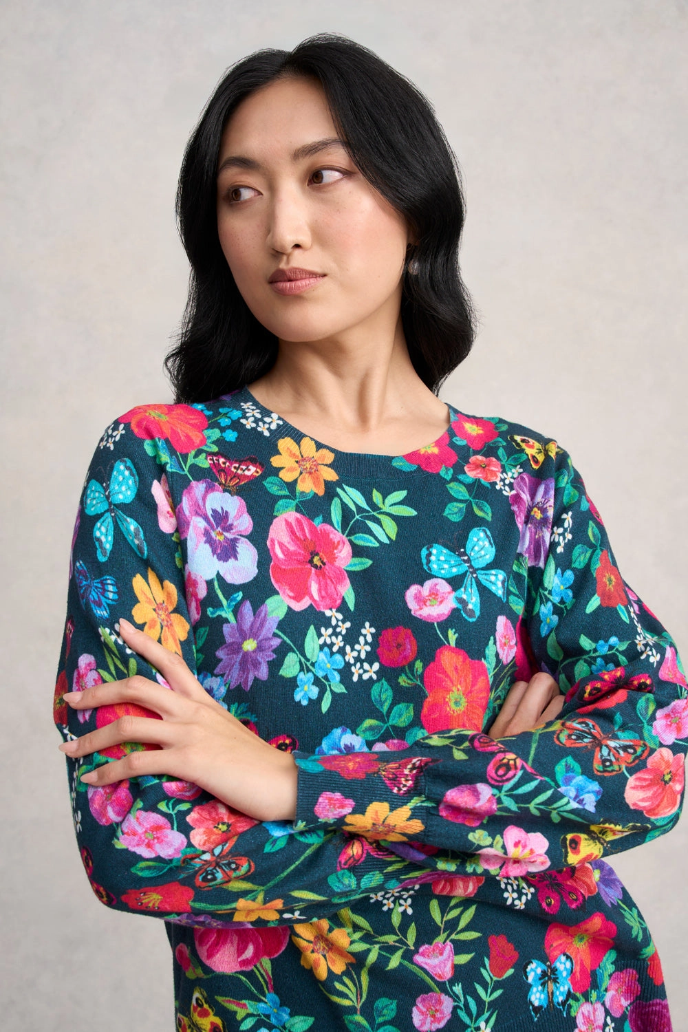 Nathalie L??t?? Jumper -L??t?? Butterfly Print Travel Essential