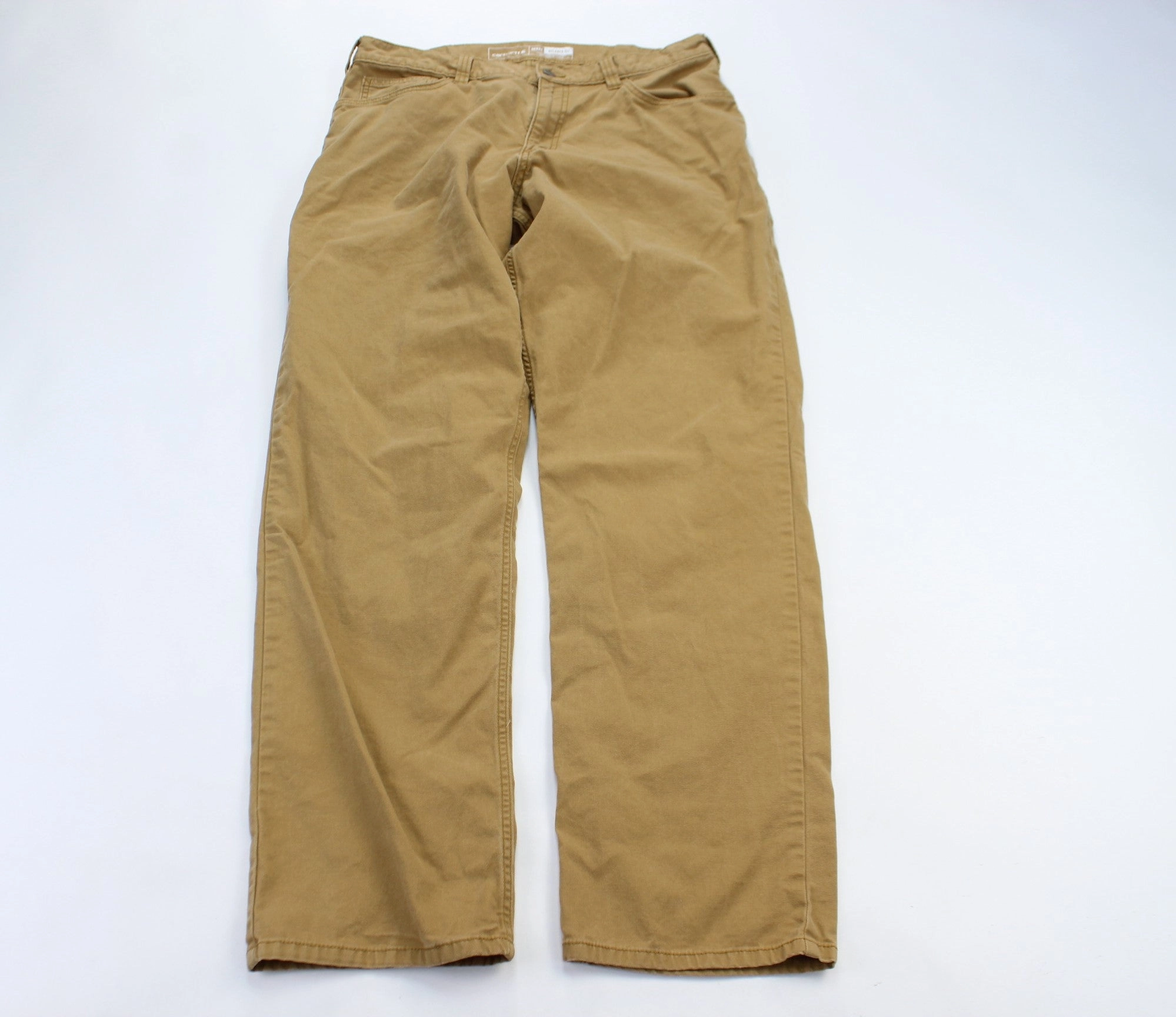 Quick Release Buckle Carhartt Logo Patch Tan Carpenter Pants