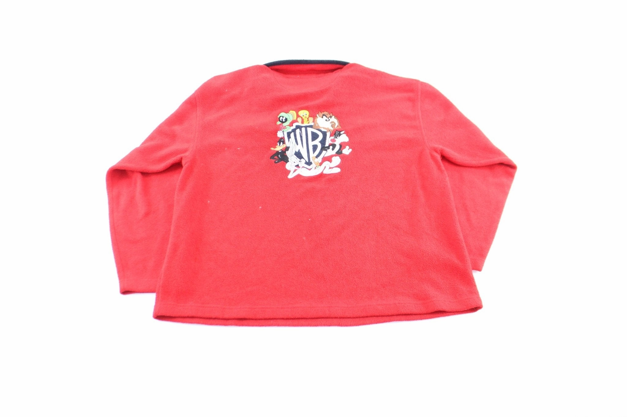 1999 Warner Bros Embroidered Characters Fleece Pullover Evaluation police officers