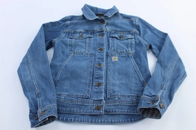 Agree Women's Carhartt Logo Patch Rugged Flex Denim Jacket