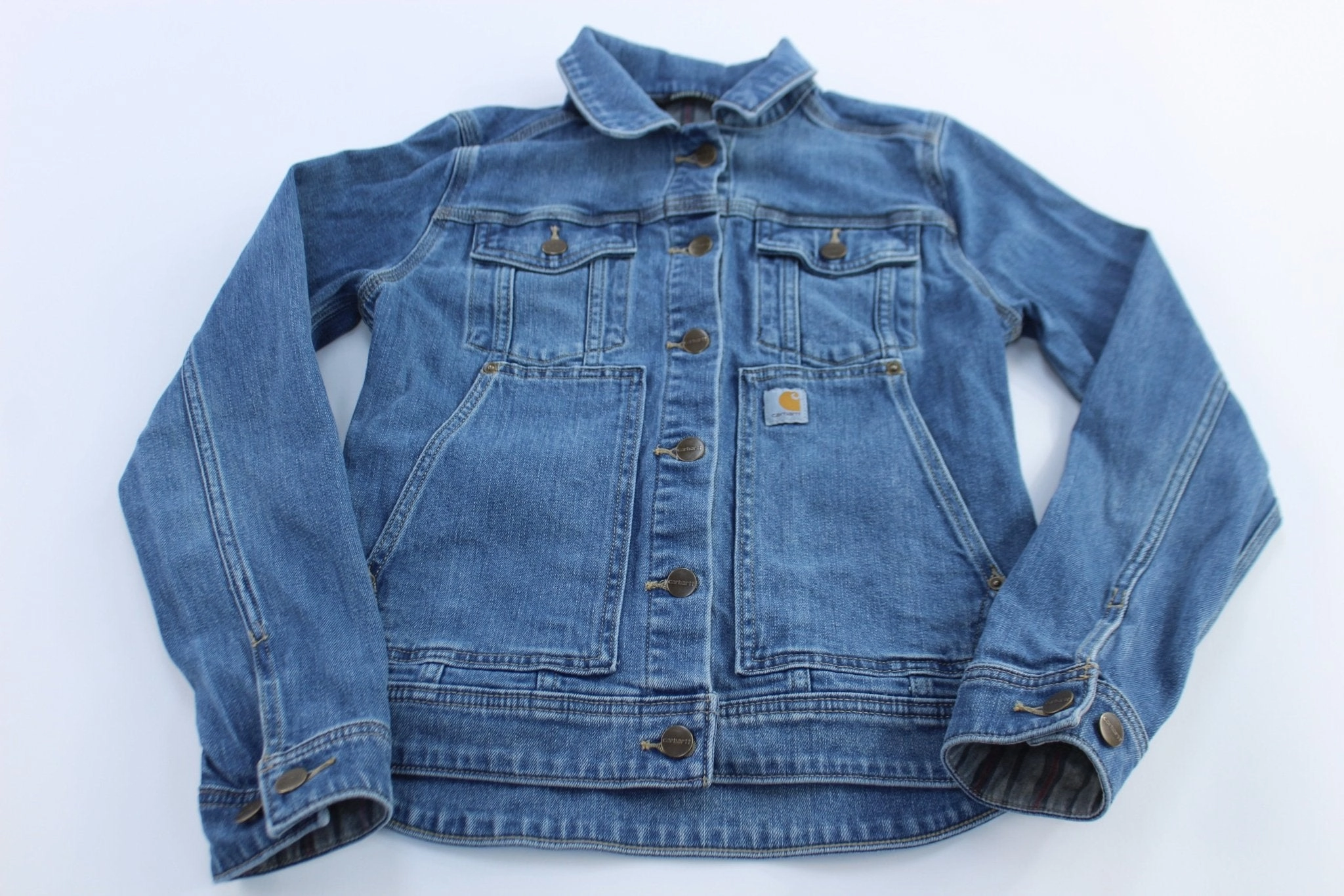 Agree Women's Carhartt Logo Patch Rugged Flex Denim Jacket