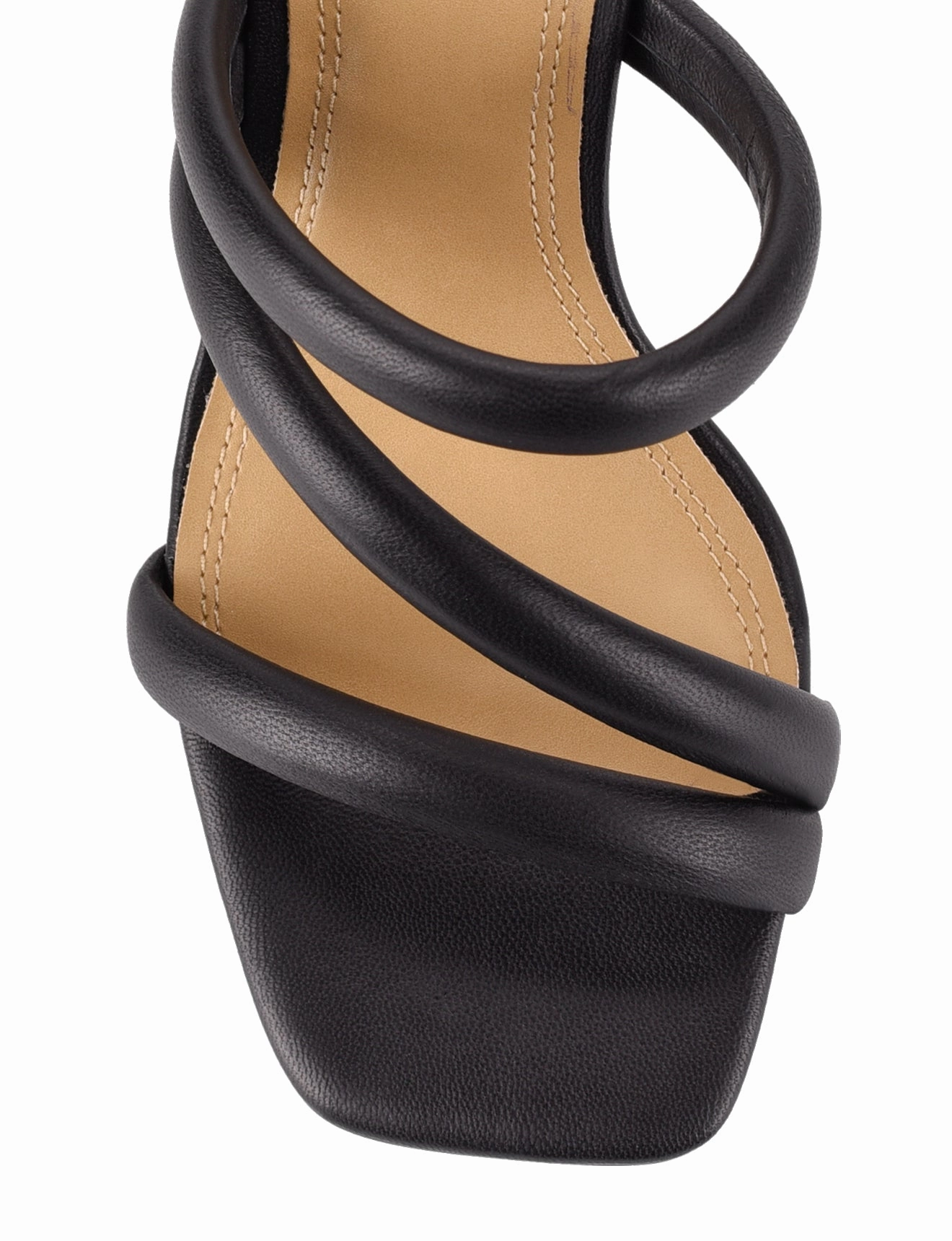 Spence Heeled Sandals - Black Leather Cozy Base