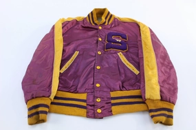 Friendship 50's Cheerleader Purple & Gold Varsity Letterman Jacket
