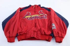 Sticker Fashion Protection St. Louis Cardinals Baseball Embroidered Majestic Zip Up Jacket