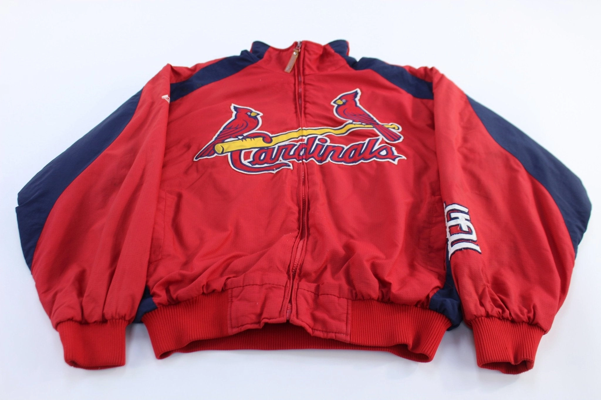 Sticker Fashion Protection St. Louis Cardinals Baseball Embroidered Majestic Zip Up Jacket