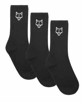 3 Pack Womens Socks Black Energy Base