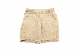 Women's Carhartt Logo Patch Tan Carpenter Shorts Sport Performance