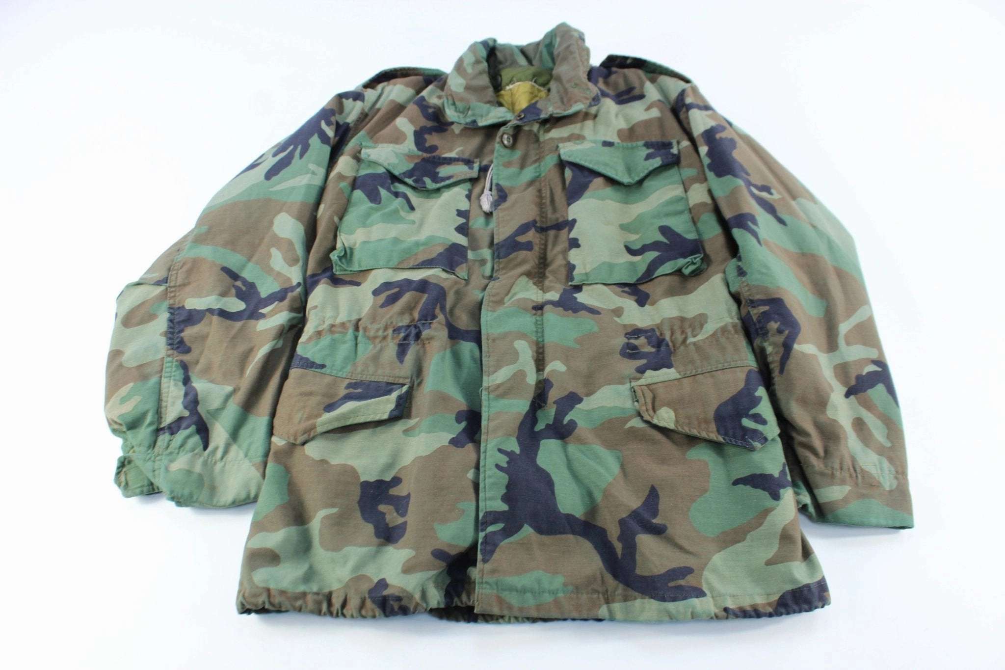 Vintage Military Cold Weather Camo Zip Up Jacket Authorize