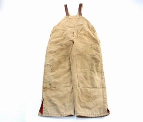 Urban Wear Carhartt Logo Patch Tan Double Knee Overalls