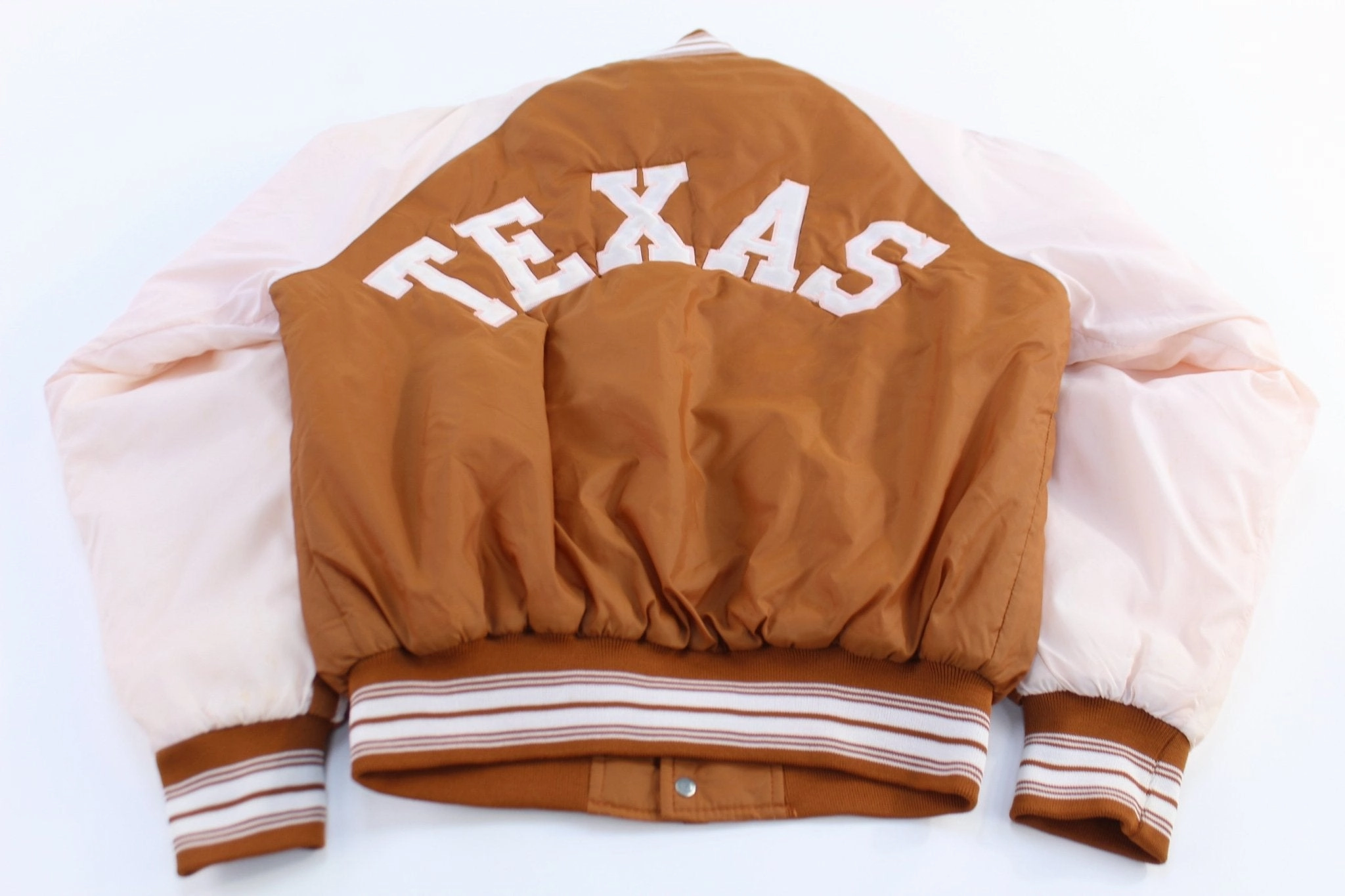 Survive Loop Fastened Hood 80's University of Texas Embroidered Bomber Jacket