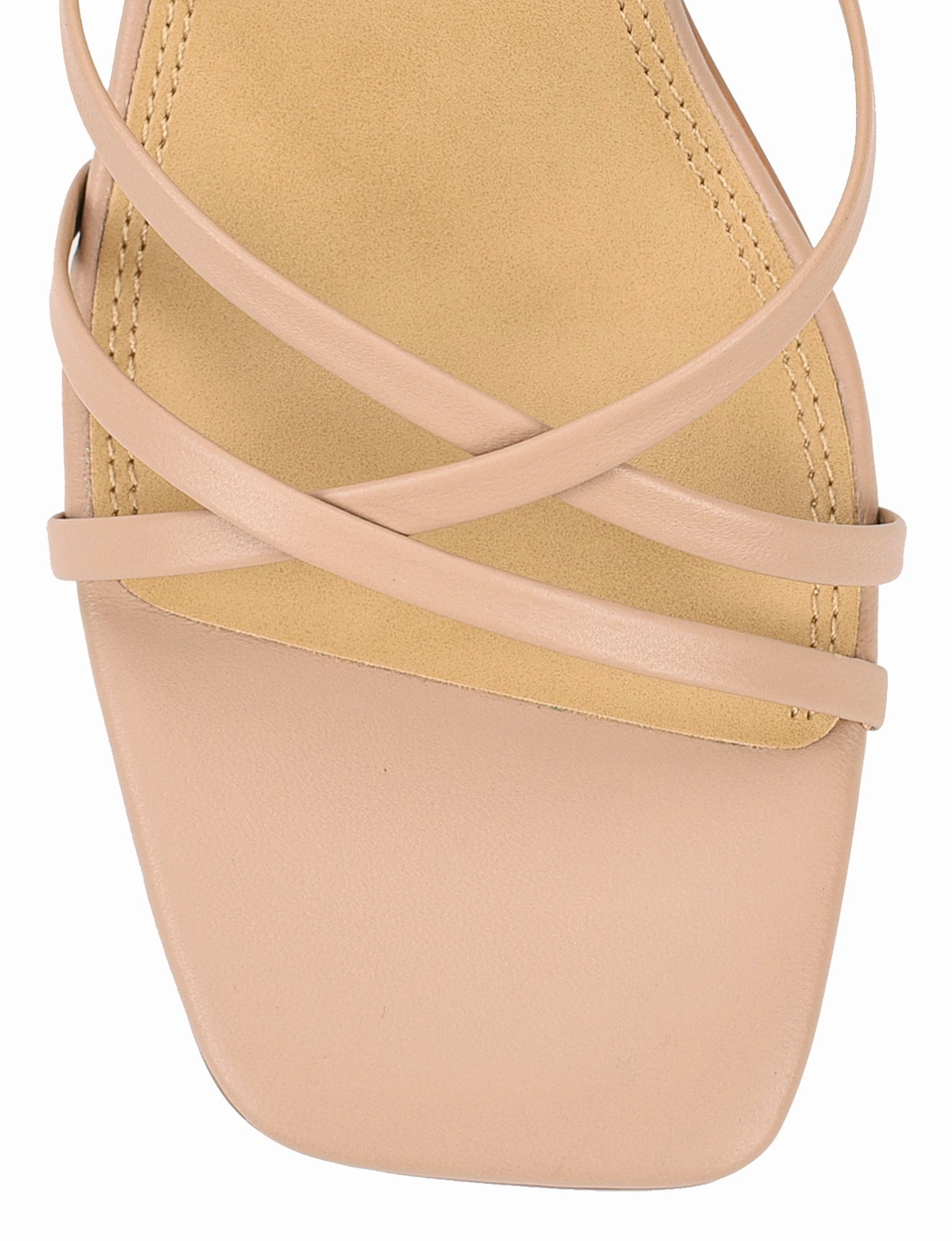 Straus Block Heel Sandals - Seashell Leather Picnic Mood Lean Step