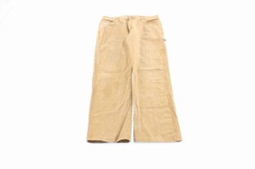 Dickie's Logo Patch Tan Workwear Pants Form Fit Comfort Comfort Wear Fit