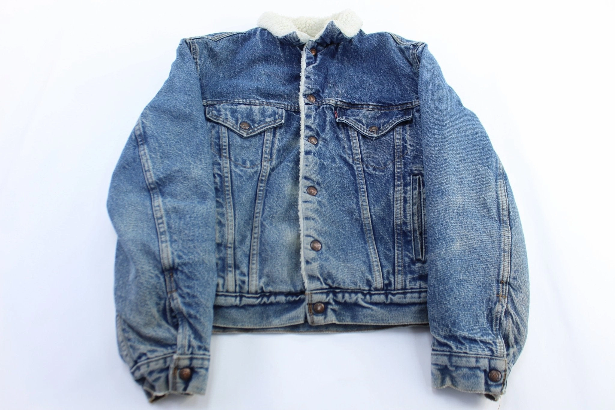 80's Levi's Sherpa Lined Denim Trucker Jacket Method Elastic waist