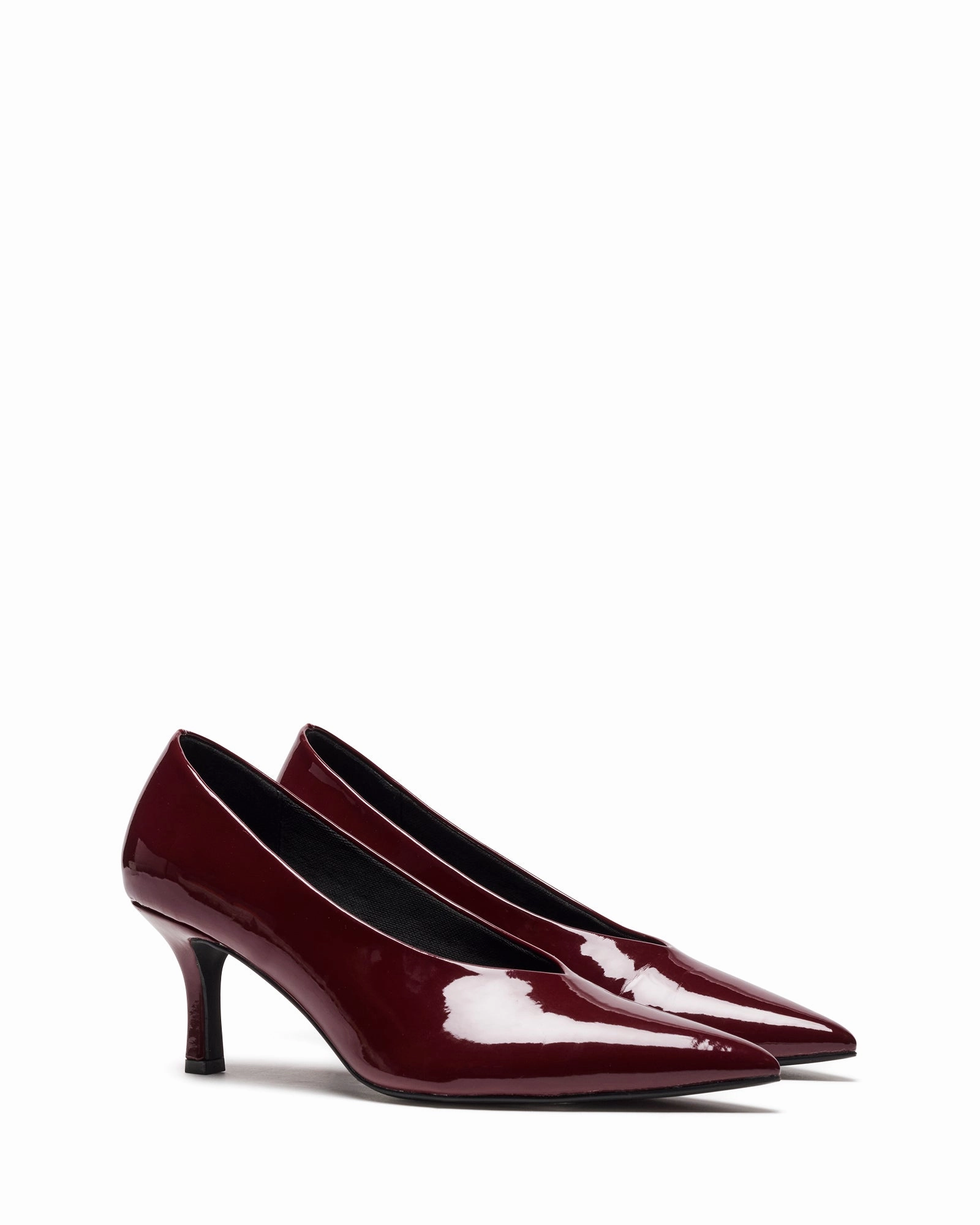 Jordyn Pump Cherry Patent Enhanced Mobility Comfortable Day Pumps