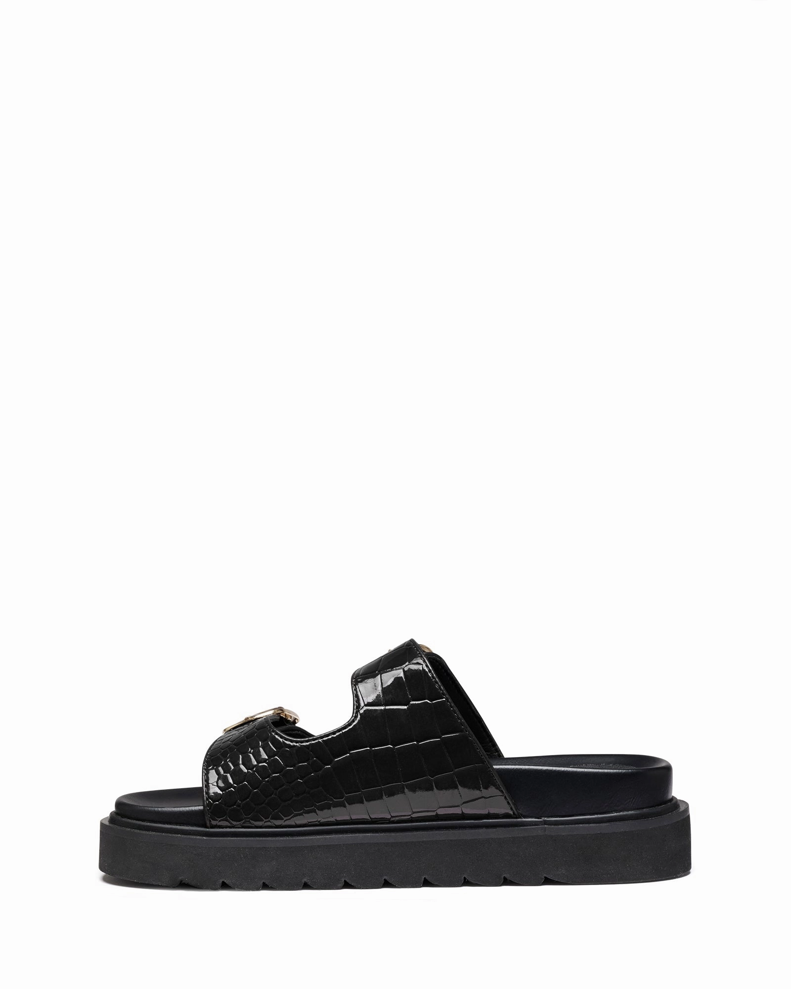Venom Black Patent Croc Travel Glam