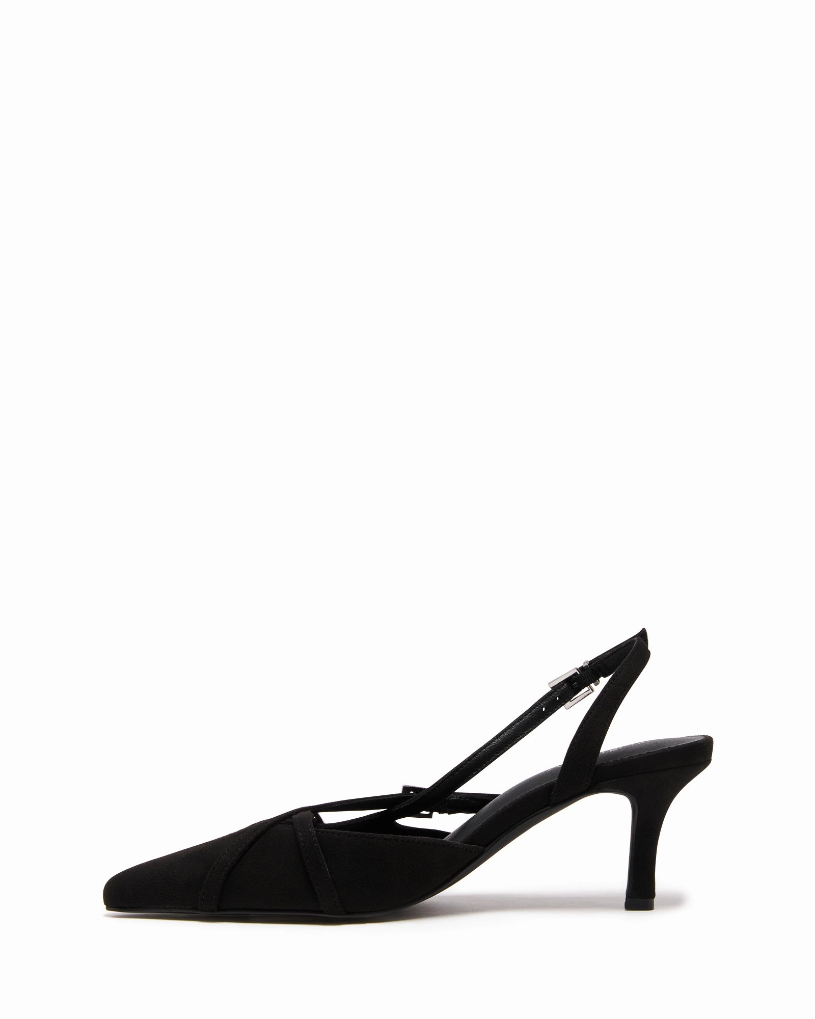 Juicy Slingback Pump Black Microsuede Flirty Mood