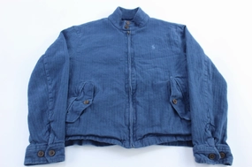Rainy Season Polo Ralph Lauren Embroidered Logo Blue Zip Up Jacket