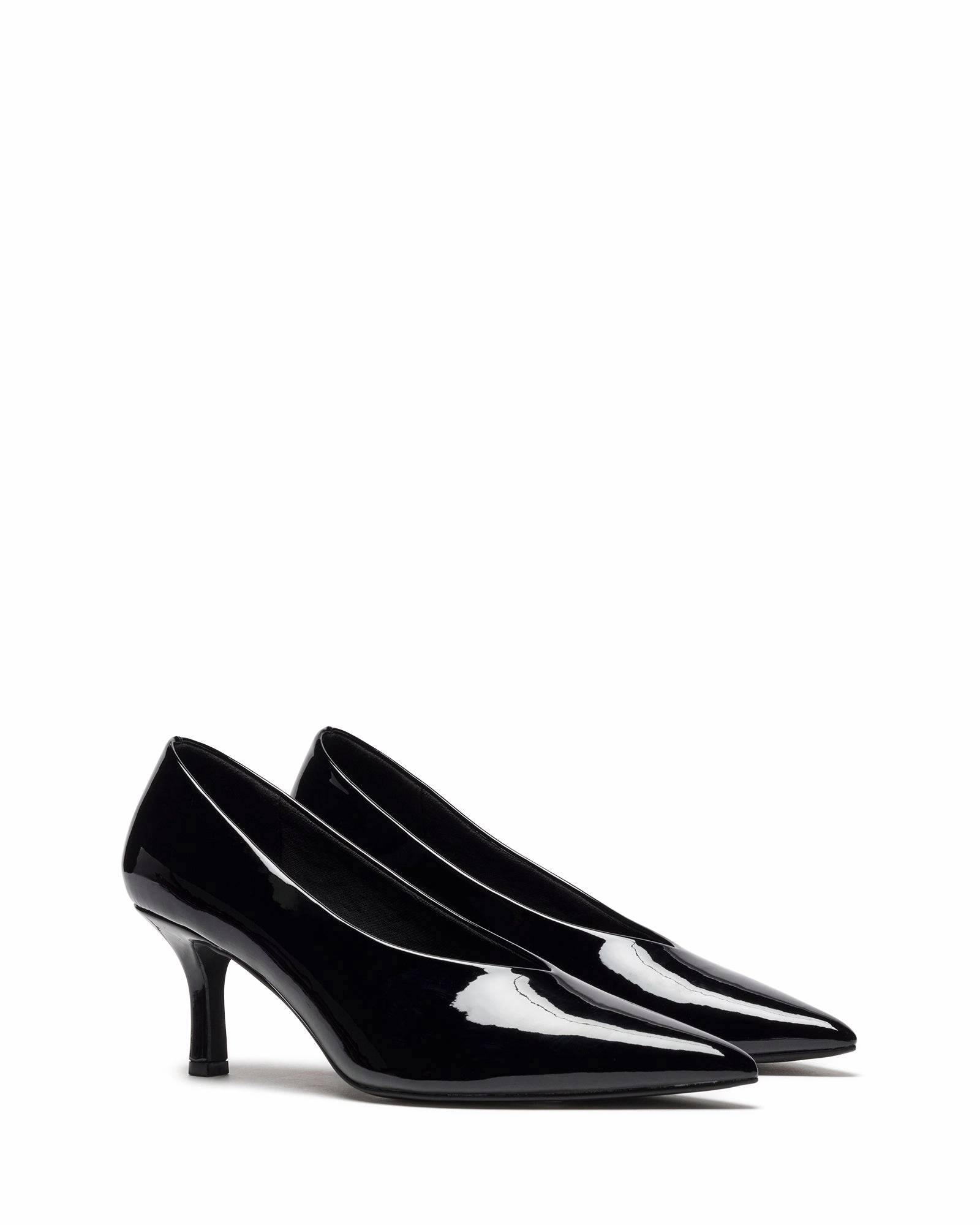 Jordyn Pump Black Patent Evening Heels