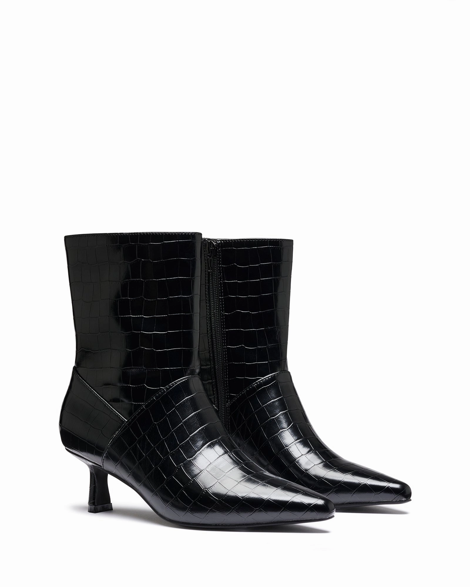 Chic Pair Kacee Ankle Boot Black Croc