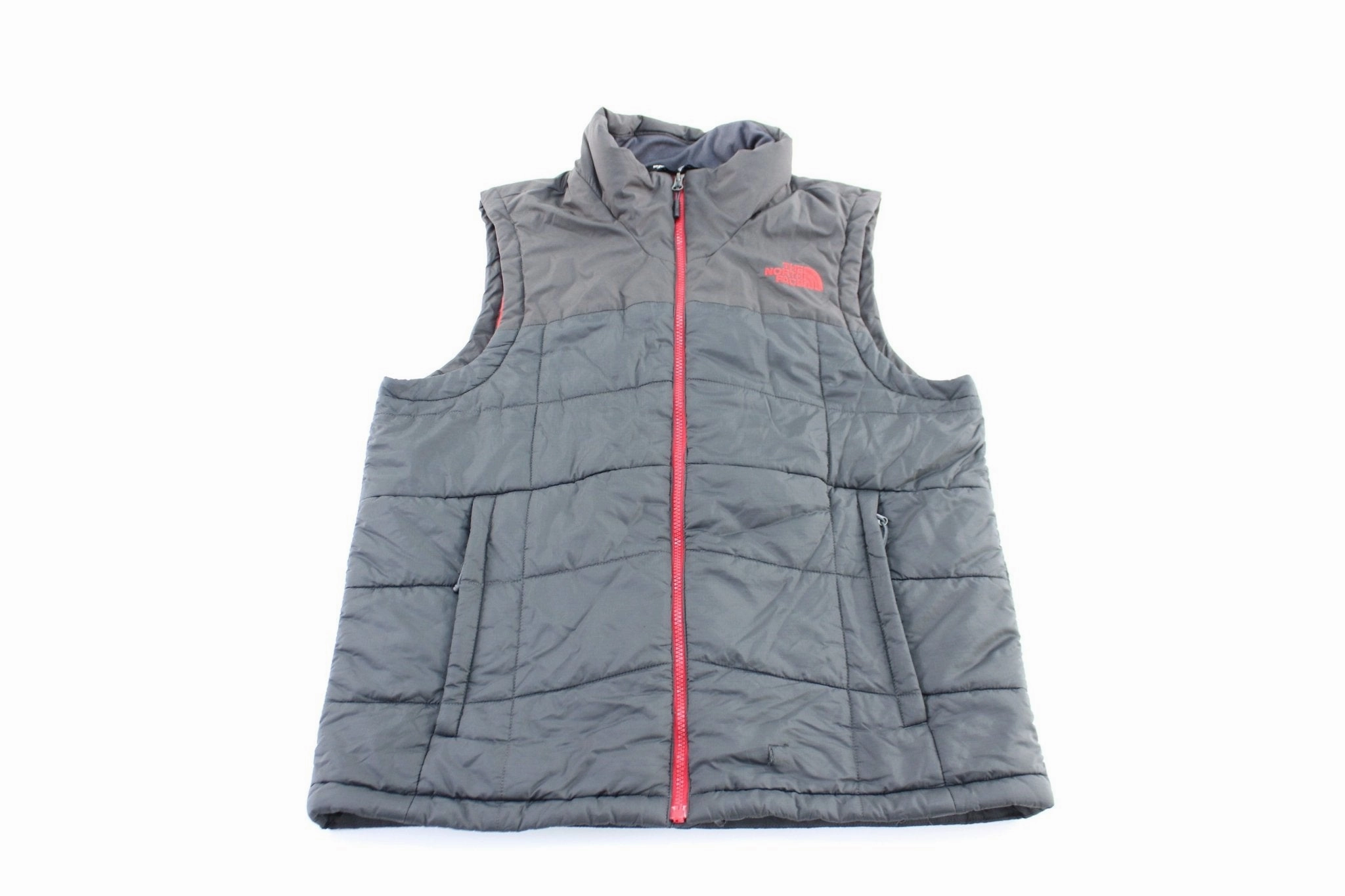 sunset Empower The North Face Embroidered Logo Dark Grey Zip Up Jacket