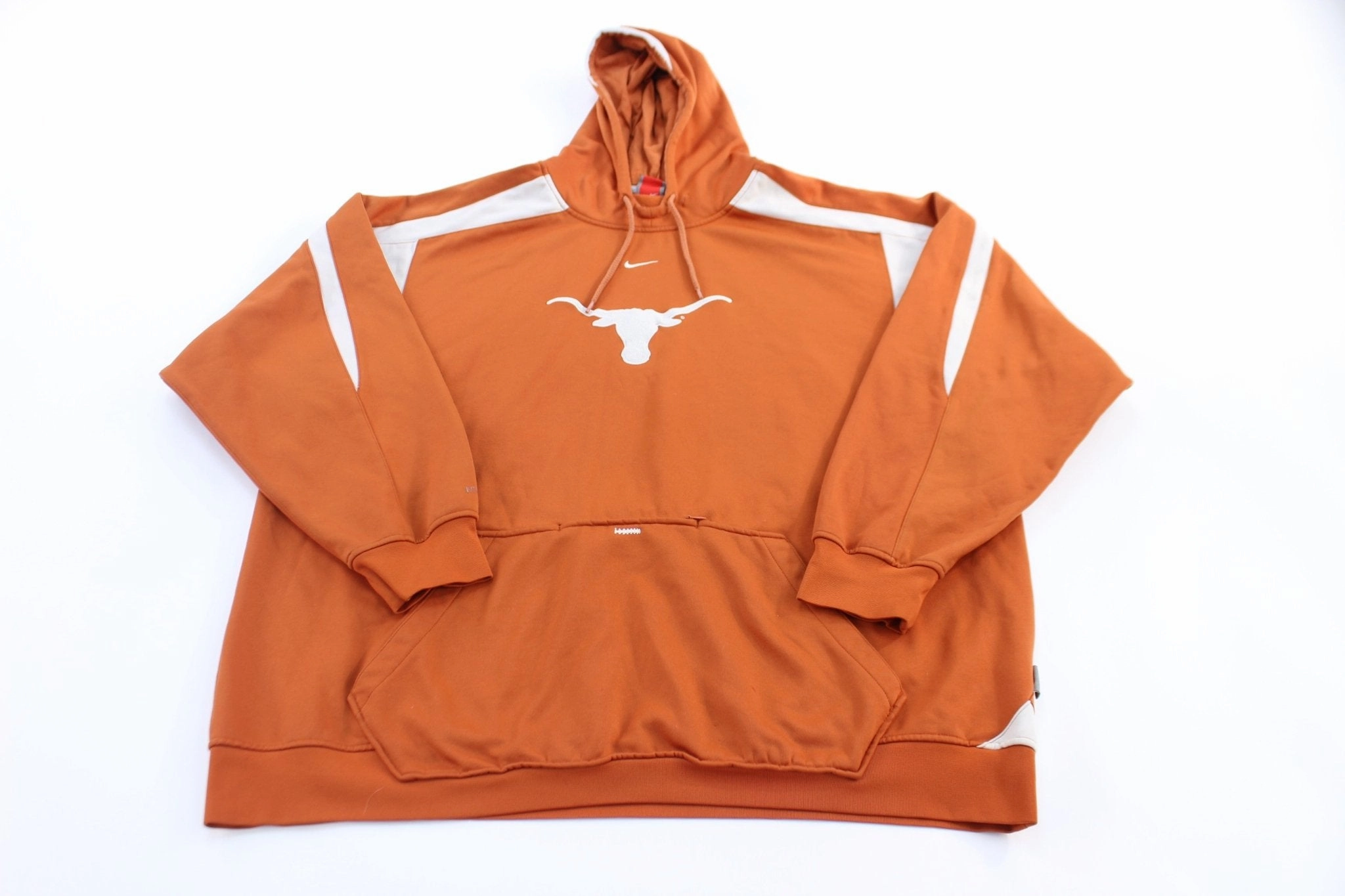 Handmade Nano Coated Fabric Y2K Nike Embroidered Swoosh Logo University of Texas Pullover Hoodie