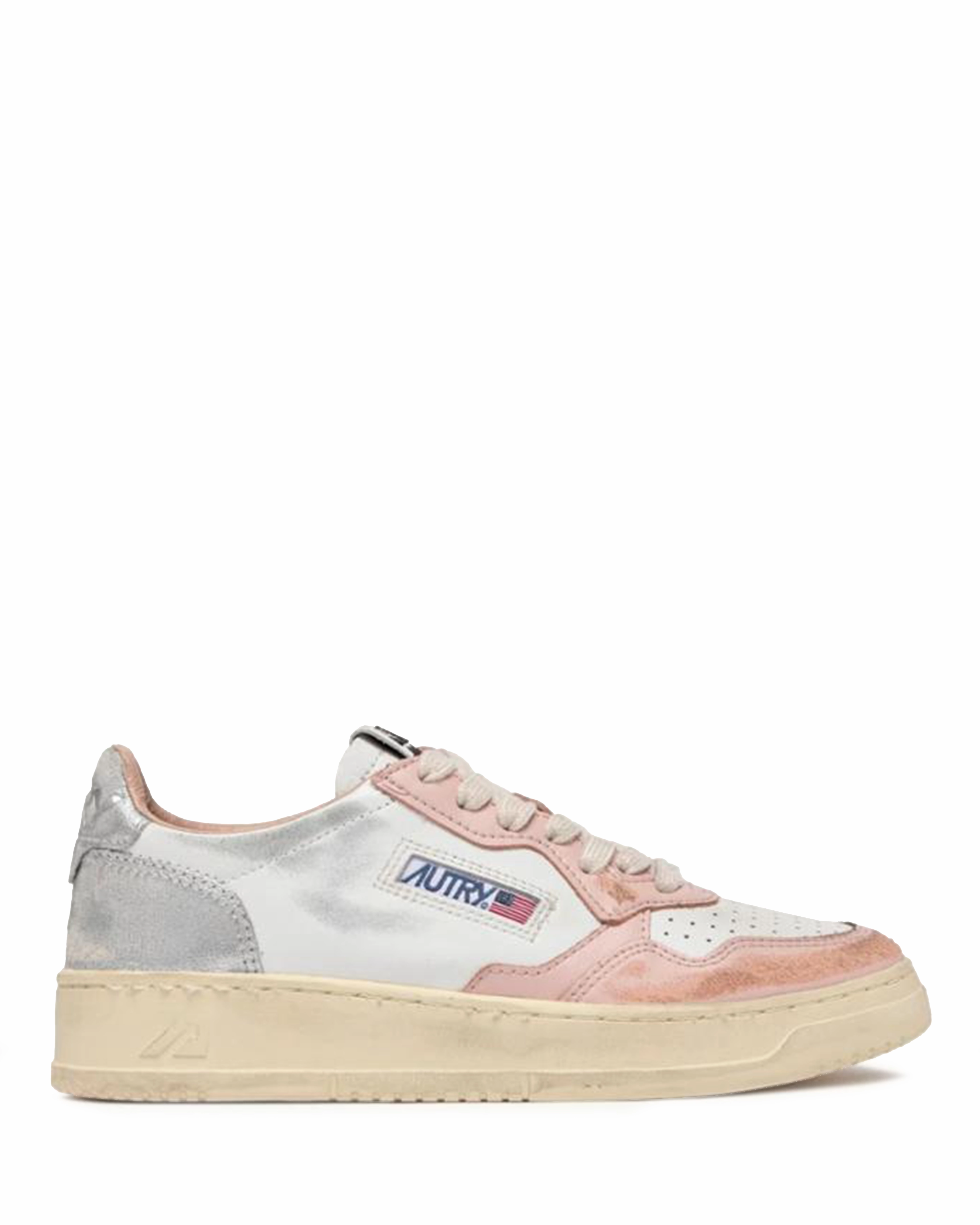 Sup Vint Low Wom Pink/Silver Leather Quick Adjustment