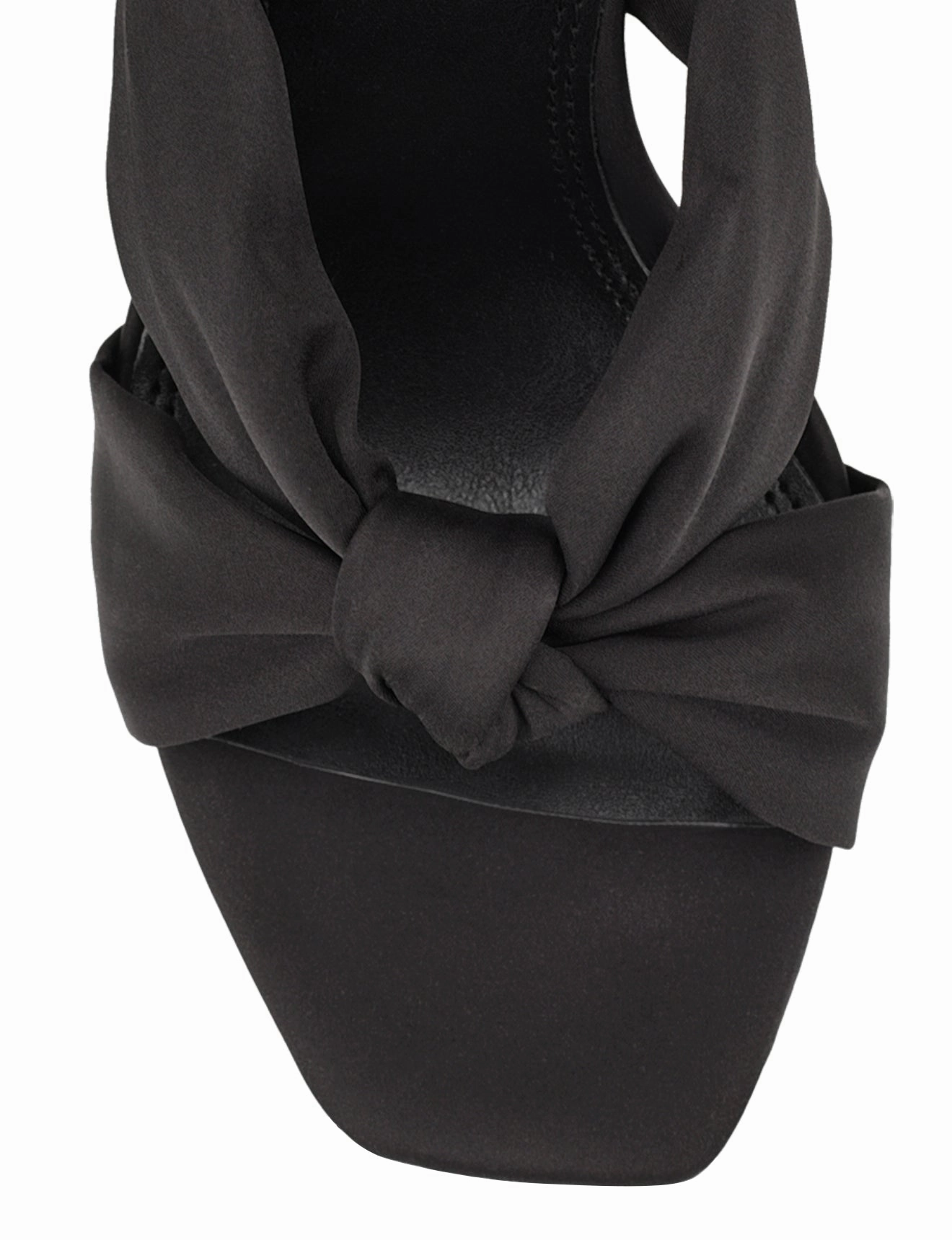 Nicola Satin Knot Mules - Black Satin Core Style Pick