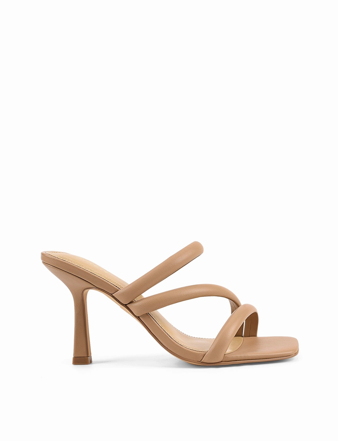 Spence Heeled Sandals - Almond Leather Entryway Slip On