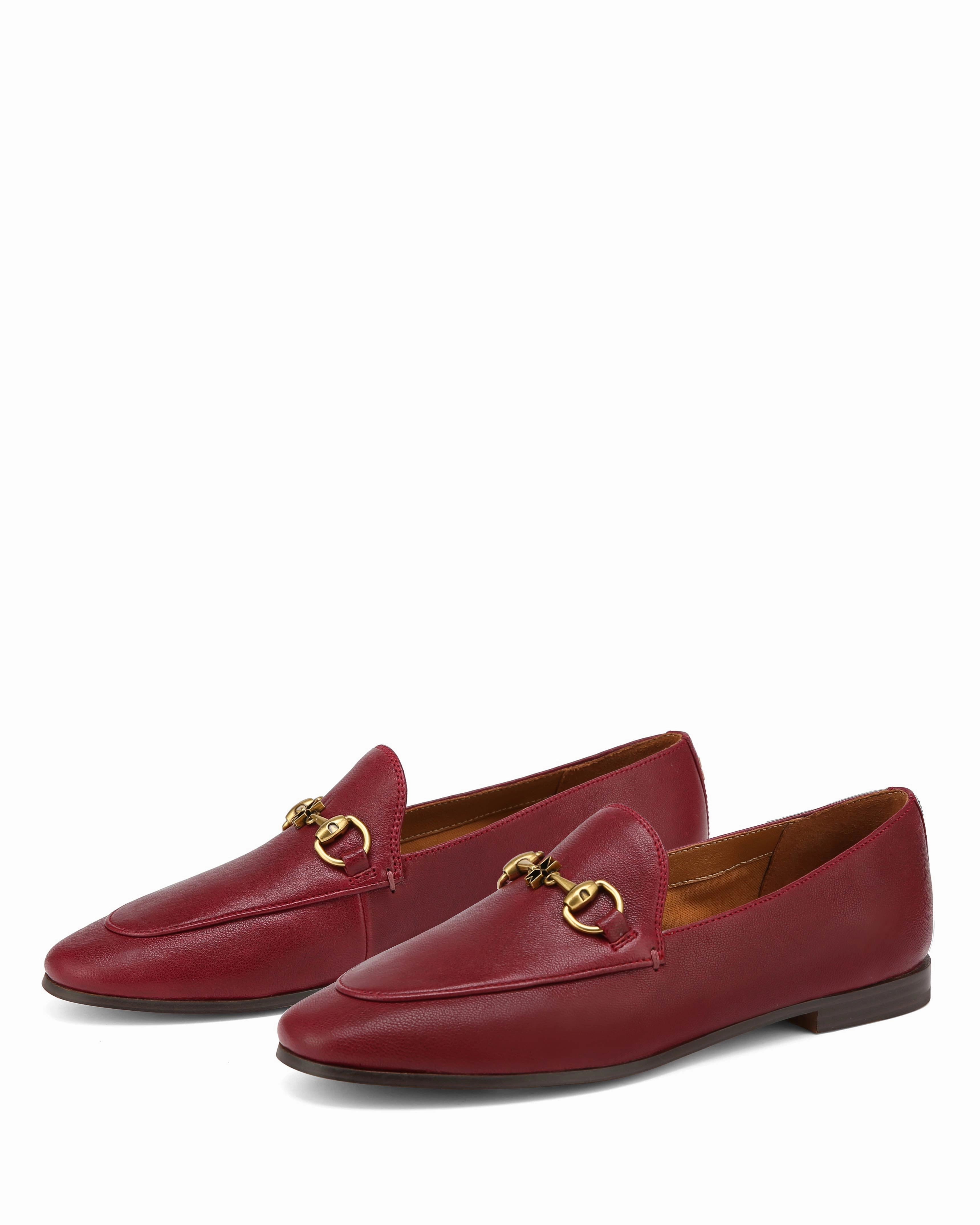 Gale Burgundy Leather All-season Slip-ons