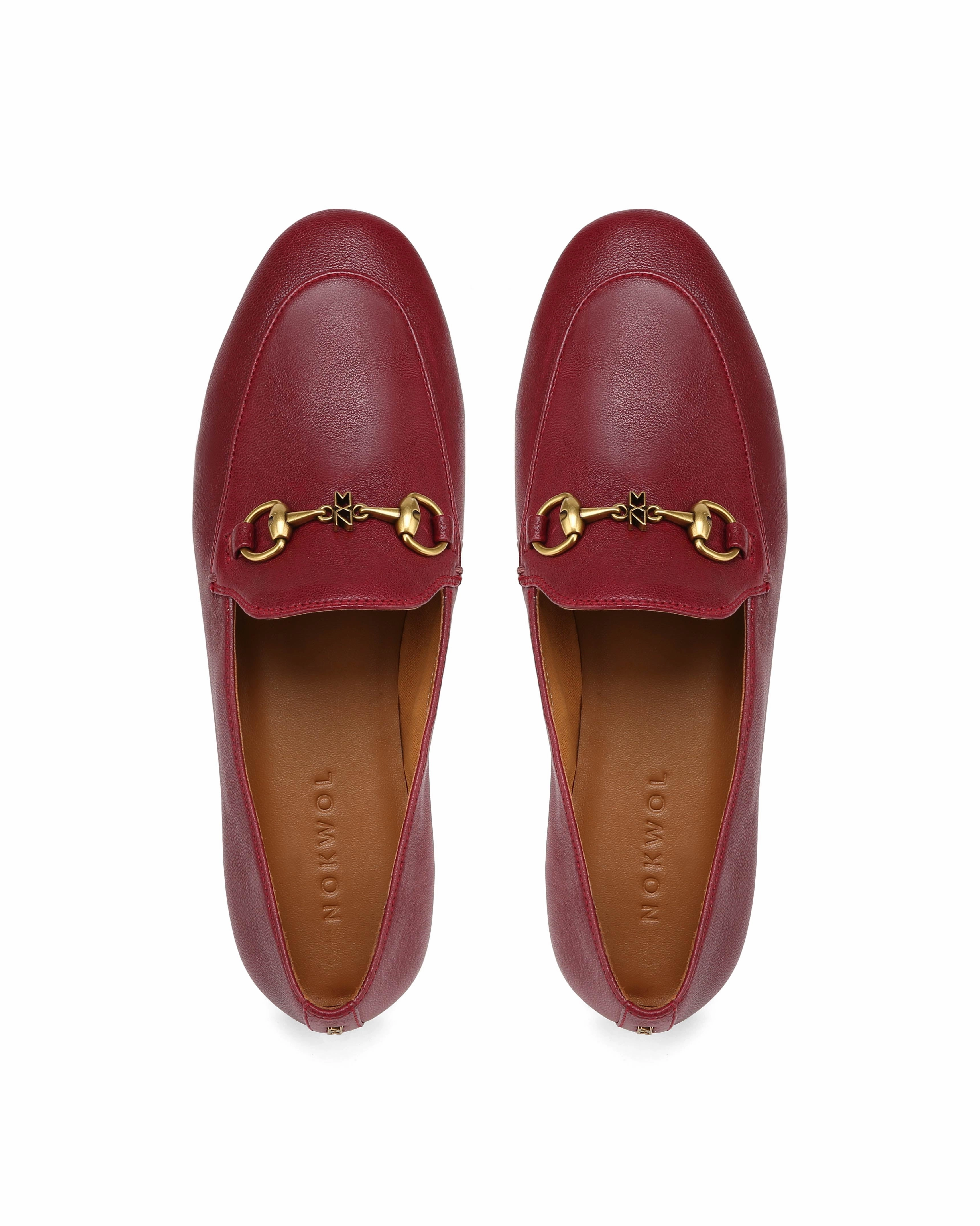 Gale Burgundy Leather Soft Landing Street Roam