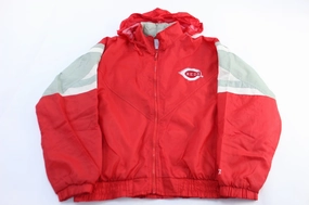 90's Cincinnati Reds Embroidered Starter Zip Up Jacket Durable piece