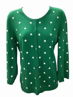 Talbots O Collection Women's Cardigan Green XL Fashionable Knit