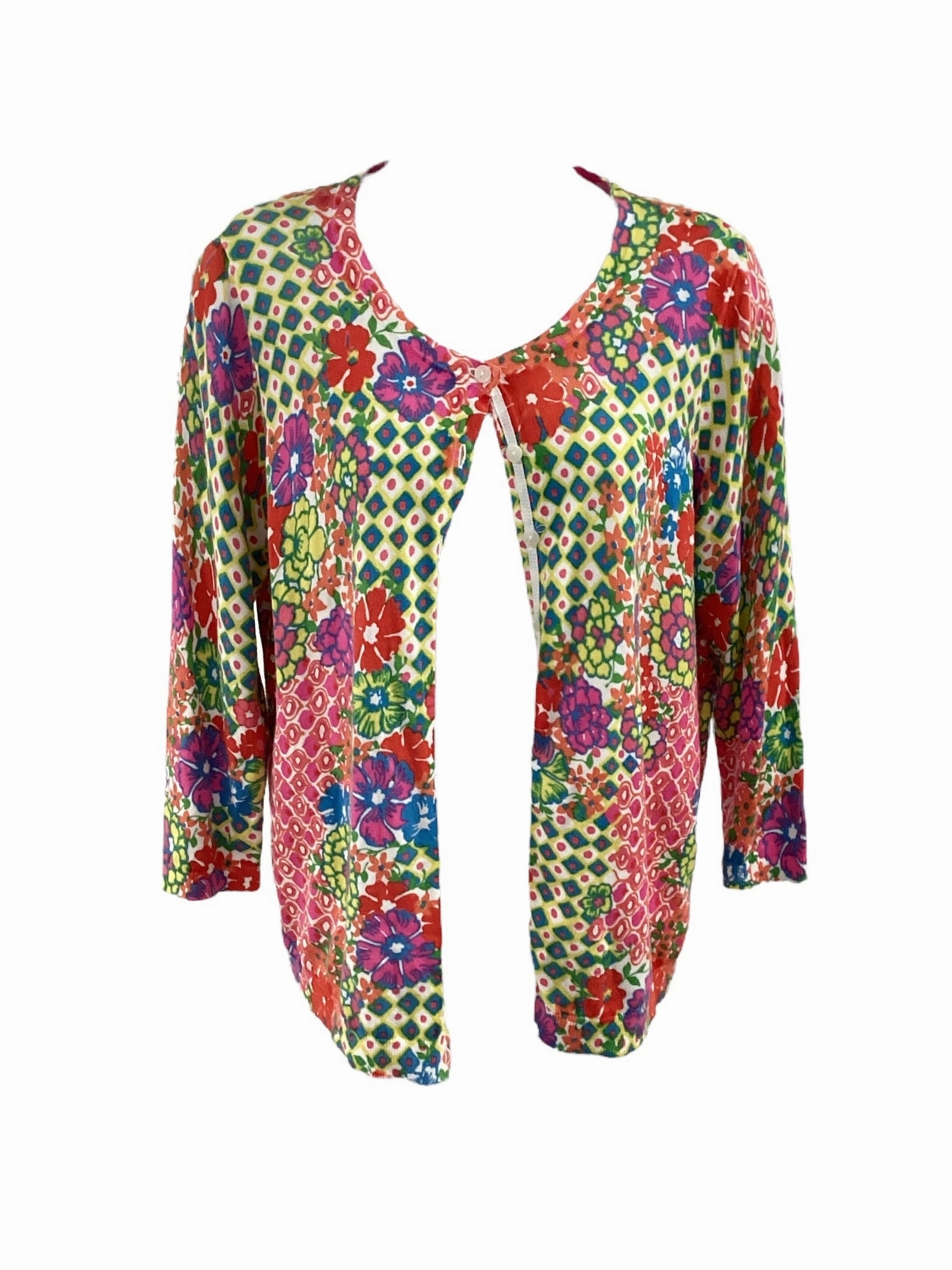 Talbots Women??s Multicolor Cardigan M Soft Layering Comfy Stretch Wear